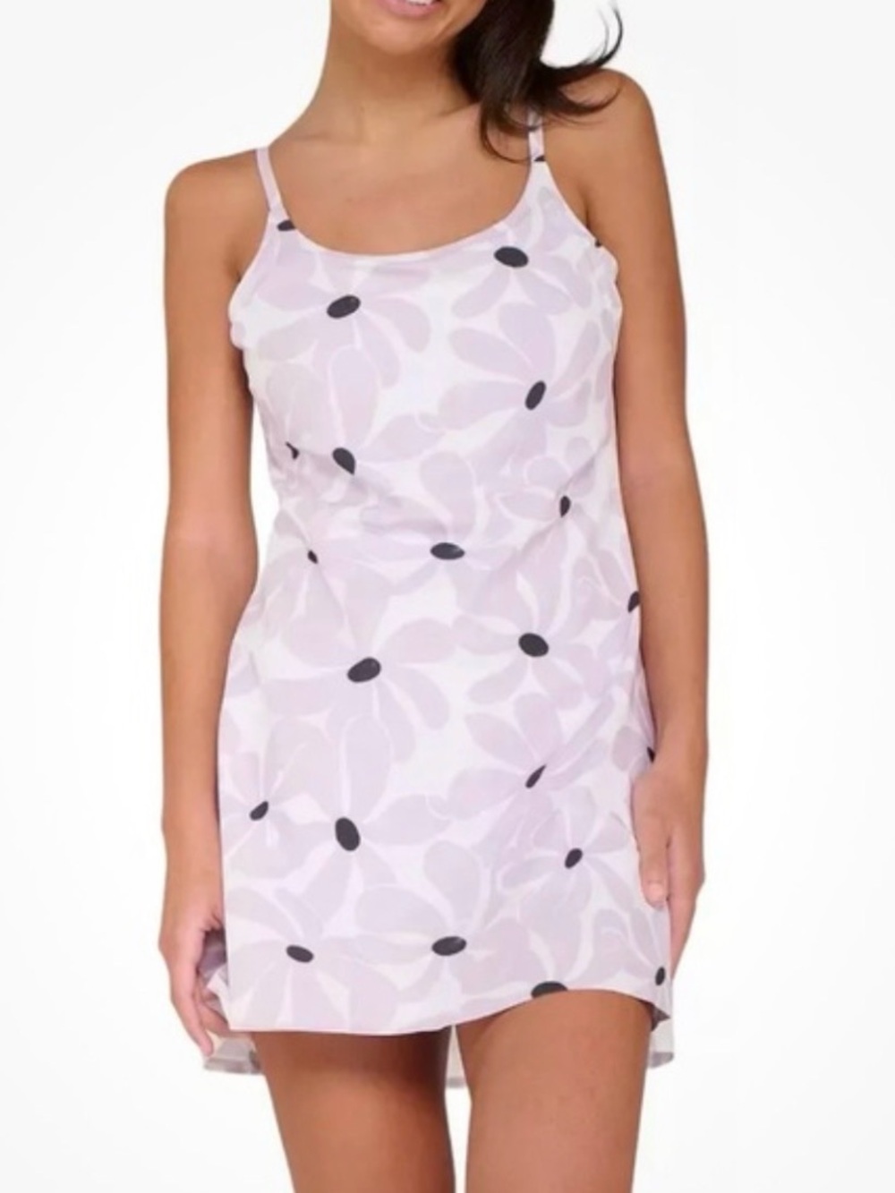 Bad Birdie Lilac Floral Active Athletic Tennis Dress with Built in Shorts